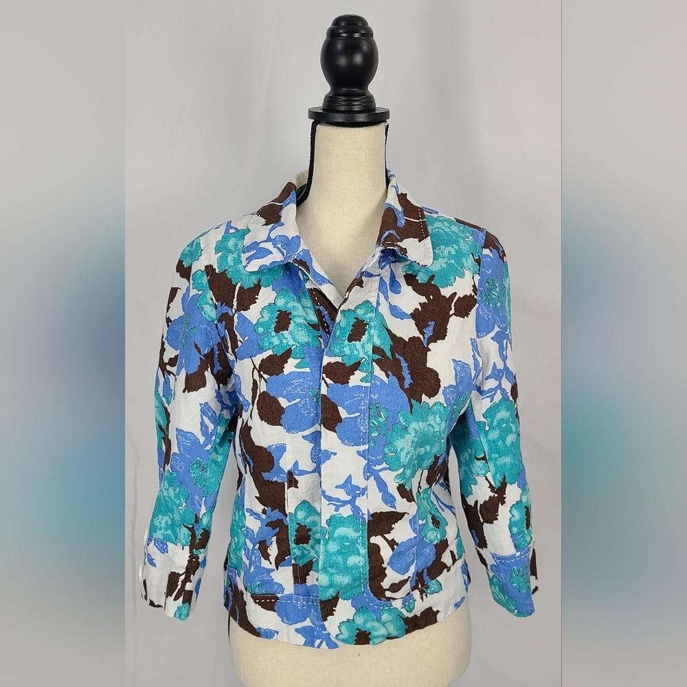 100% linen womens blazer, size PL